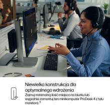 HP ProDesk 4 Mini G1i Ultra 5 225T 16GB DDR5 5600 SSD 512 Arc W11Pro 3Y OnSite stacionarus stacionarus kompiuteris