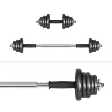 REBEL ACTIVE reguliuojamo svorio hanteliai dėkle, 20 kg, su štanga