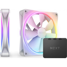 „Nzxt F140 RGB Duo“ 2 vnt. pakuotė su šakotuvu, 140 mm korpuso ventiliatorius RF-D14DF-W1