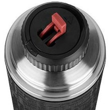 Emsa Senator Sleeve, Schwarz, 1,0 L Isolierflaschen, Edelstahl, 10 x 10 x 30 cm