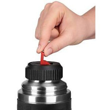 Emsa Senator Sleeve, Schwarz, 1,0 L Isolierflaschen, Edelstahl, 10 x 10 x 30 cm