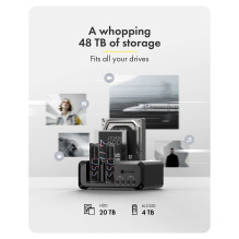 4-bay Docking Station for 2x M.2 NVMe and 2x 2.5" / 3.5" HDD / SSD in Single Mode, Host USB 3.2 Gen 2, 10 Gbps 4-bay Docking Station for 2x M.2 NVMe and 2x 2.5" / 3.5" HDD / SSD in Single Mode, Host USB 3.2 Gen 2, 10 Gbps