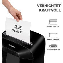 Fellowes Powershred LX85 Aktenvernichter CrossCut 12 Blatt 4x40mm P-4 Fellowes Powershred LX85 Aktenvernichter CrossCut 12 Blatt 4x40mm P-4