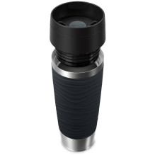 Emsa TRAVEL MUG Waves Grande Thermobecher (schwarz / edelstahl, 0,5 Liter) Emsa TRAVEL MUG Waves Grande Thermobecher (schwarz / edelstahl, 0,5 Liter)