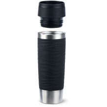 Emsa TRAVEL MUG Waves Grande Thermobecher (schwarz / edelstahl, 0,5 Liter) Emsa TRAVEL MUG Waves Grande Thermobecher (schwarz / edelstahl, 0,5 Liter)