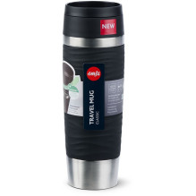 Emsa TRAVEL MUG Waves Grande Thermobecher (schwarz / edelstahl, 0,5 Liter) Emsa TRAVEL MUG Waves Grande Thermobecher (schwarz / edelstahl, 0,5 Liter)
