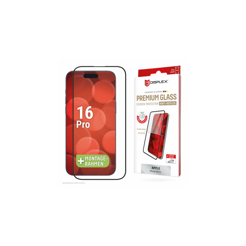 „DISPLEX“ tikras stiklas + dėklas „iPhone 16 Pro“