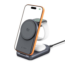 Tech-Protect Tech-Protect A53 3in1 MagSafe 25W QI2.2 Wireless Charger - Dark Gray Tech-Protect Tech-Protect A53 3in1 MagSafe 25W QI2.2 Wireless Charger - Dark Gray