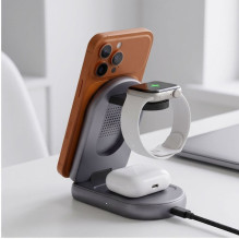 Tech-Protect Tech-Protect A53 3in1 MagSafe 25W QI2.2 Wireless Charger - Dark Gray Tech-Protect Tech-Protect A53 3in1 MagSafe 25W QI2.2 Wireless Charger - Dark Gray
