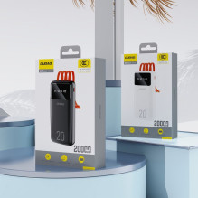 Dudao Dudao large capacity powerbank with 4 built-in cables 20000mAh USB Type C + micro USB + Lightning + USB-A (input) Dudao Dudao large capacity powerbank with 4 built-in cables 20000mAh USB Type C + micro USB + Lightning + USB-A (input)