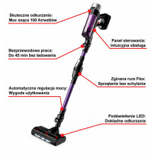 Dulkių siurblys - Tefal X-Force Flex 9.60, 100 AW, violetinis Dulkių siurblys - Tefal X-Force Flex 9.60, 100 AW, violetinis