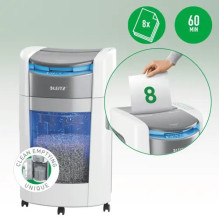Leitz 80410000 IQ Optimax AutoFeed 300 paper shredder, P5, 300 sheets, 25-litre waste bin