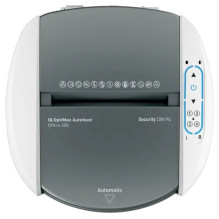 Leitz 80420000 IQ Optimax AutoFeed 300 paper shredder, P4, 300 sheets, 25-litre waste bin