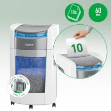 Leitz 80420000 IQ Optimax AutoFeed 300 paper shredder, P4, 300 sheets, 25-litre waste bin