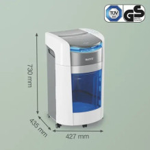 Leitz 80420000 IQ Optimax AutoFeed 300 paper shredder, P4, 300 sheets, 25-litre waste bin