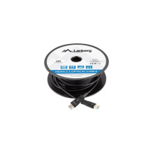 LANBERG HDMI M / M V2.1 Kabel 10m 8K optisch AOC Black LANBERG HDMI M / M V2.1 Kabel 10m 8K optisch AOC Black