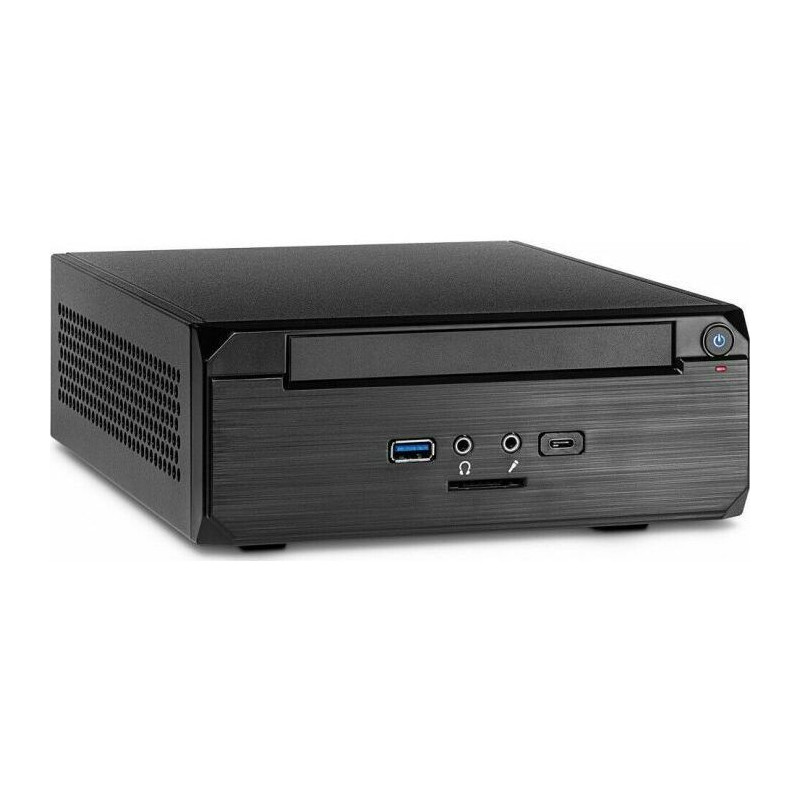 Inter-Tech MW-02 Mini-ITX Case, USB 3.0 (Type A+C), Black, Card Reader