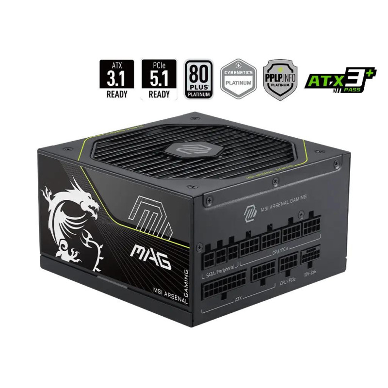 Maitinimo šaltinis MSI MAG A1200PLS PCI5 1200Watt (306-7ZPNX11-CE0)