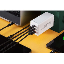 Hama 00125140 charger 100W GaN PD QC 2× USB-C 1× USB-A Hama 00125140 charger 100W GaN PD QC 2× USB-C 1× USB-A