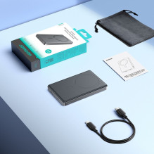 Joyroom Joyroom JR-PBM08 Pro 10000mAh 20W Powerbank su 15W Indukciniu įkrovimu itin plonas – pilkai pilka