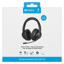 SANDBERG „Bluetooth“ ausinės su ANC+ENC Pro SANDBERG „Bluetooth“ ausinės su ANC+ENC Pro