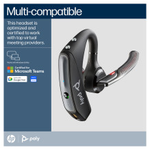 HP Poly Voyager 5200“ USB-A „Bluetooth“ ausinės + BT700 adapteris (206110-102) HP Poly Voyager 5200“ USB-A „Bluetooth“ ausinės + BT700 adapteris (206110-102)