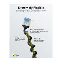 Goobay Ultraflexibles Cat.6a Patchkabel slim, U / FTP (schwarz, 1 metras, extrakurze Stecker) Goobay Ultraflexibles Cat.6a Patchkabel slim, U / FTP (schwarz, 1 metras, extrakurze Stecker)