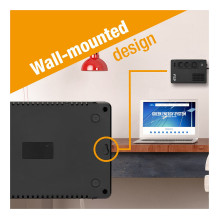 FSP ECO 800-GE Line-interactive UPS 800VA 480W RJ11 / RJ45 3x Schuko
