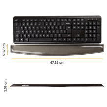 Fellowes Tastatur-Handgelenkauflage Crystals Gel schwarz Fellowes Tastatur-Handgelenkauflage Crystals Gel schwarz