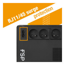 FSP ECO 800-GE Line-interactive UPS 800VA 480W RJ11 / RJ45 3x Schuko