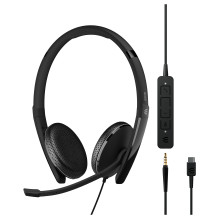 EPOS ADAPT 165 USB-C II stereofoninės ausinės, inkl. 3.5mm „Klinkenstecker“ tiesioginis skambučių valdymas EPOS ADAPT 165 USB-C II stereofoninės ausinės, inkl. 3.5mm „Klinkenstecker“ tiesioginis skambučių valdymas