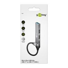 Goobay Plonas 4-Port USB šakotuvas, USB-C™ arba USB-C™ / USB-A, 5 Gbit/s Goobay Plonas 4-Port USB šakotuvas, USB-C™ arba USB-C™ / USB-A, 5 Gbit/s