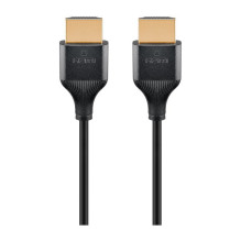 Goobay Plonas didelės spartos HDMI kabelis su eternetu, 4K @ 60Hz (schwarz, 2 metrai)