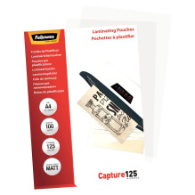 Fellowes Laminierfolie Capture A4 125Mikron matinis 100P Fellowes Laminierfolie Capture A4 125Mikron matinis 100P
