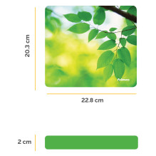 Fellowes Mauspad Earth Series Blätter 20,32x22,86cm