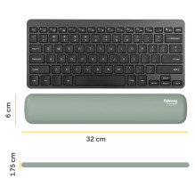 Fellowes Tastatur-Handgelenkauflage Breyta 6x32cm salbei Fellowes Tastatur-Handgelenkauflage Breyta 6x32cm salbei