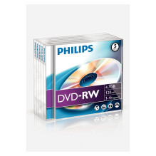 1x5 Philips DVD-RW 4,7GB 4x JC