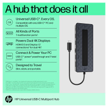 D HP Universalus USB-C HDMI, DP – iš OMEN, HP Laptop 16, Victus by HP Laptop 15, 16, Laptop 14, 15, ZBook Fury D HP Universalus USB-C HDMI, DP – iš OMEN, HP Laptop 16, Victus by HP Laptop 15, 16, Laptop 14, 15, ZBook Fury