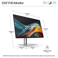 HP Series 7 Pro 724pf 23.8 Zoll Full HD IPS LED 16 :9 100 Hz monitorius HP Series 7 Pro 724pf 23.8 Zoll Full HD IPS LED 16 :9 100 Hz monitorius
