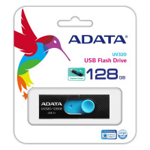 Stick ADATA UV320 128 GB (schwarz / blau, USB-A 3.2 Gen 1) Stick ADATA UV320 128 GB (schwarz / blau, USB-A 3.2 Gen 1)