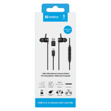 126-50 SANDBERG Ausinės Kabel Mikrofon 126-50 SANDBERG Ausinės Kabel Mikrofon