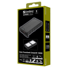 SANDBERG Solar Powerbank CampLED 10000 SANDBERG Solar Powerbank CampLED 10000