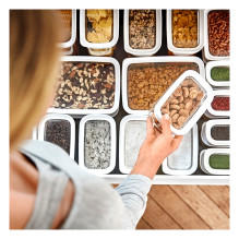 Emsa Vorratsdose OPTIMA 11.9 cm hoch transparent / weiß 1.0 l. 1 St.