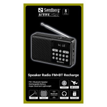 SANDBERG Speaker Radio FM+BT Recharge SANDBERG Speaker Radio FM+BT Recharge