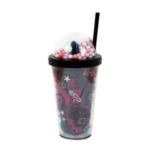 Puodelis su šiaudeliu K-POP 450ML Puodelis su šiaudeliu K-POP 450ML