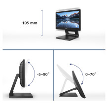 39,6 cm (15,6 colio) 1366 x 768 pikselių Philips 162B9T / 00 16:9 HD TN 4 ms 60 Hz DisplayPort HDMI DVI USB šakotuvas Au