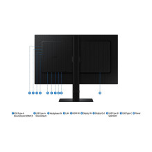 61 cm (24 colių) 2560 x 1440 pikselių SAMSUNG LS24D604UEUXXE 16:9 dvigubas QHD IPS 5 ms 100 Hz HDR DisplayPort HDMI USB 