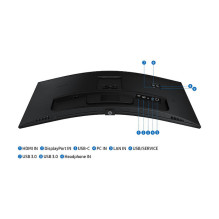 86,4 cm (34") 3440 x 1440 pikselių SAMSUNG LS34C652UEUXXE 21:9 dvigubas QHD 5 ms 100 Hz HDR DisplayPort HDMI USB ša