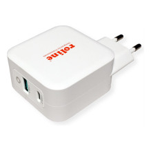USB įkroviklis su Euro-Stecker 2 Port (A tipas QC3.0 Tipas-C PD ) 65W USB įkroviklis su Euro-Stecker 2 Port (A tipas QC3.0 Tipas-C PD ) 65W