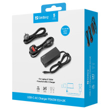 USB-C AC Įkroviklis PD65W ES ir JK